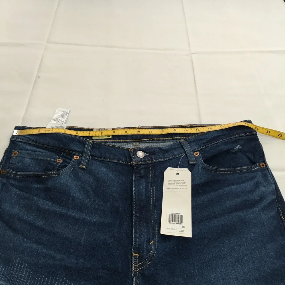 Levi's 511 Slim Jeans Mens Size 40x30 Blue Distressed NWT $69.50